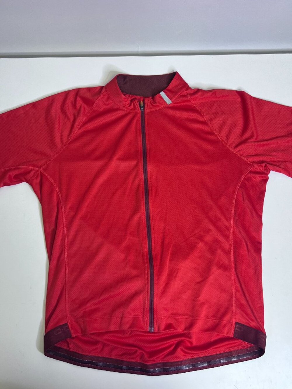 REI Men's Red Cycling Bicycle Jersey Red Mens M-triple Back Pockets - Size Large